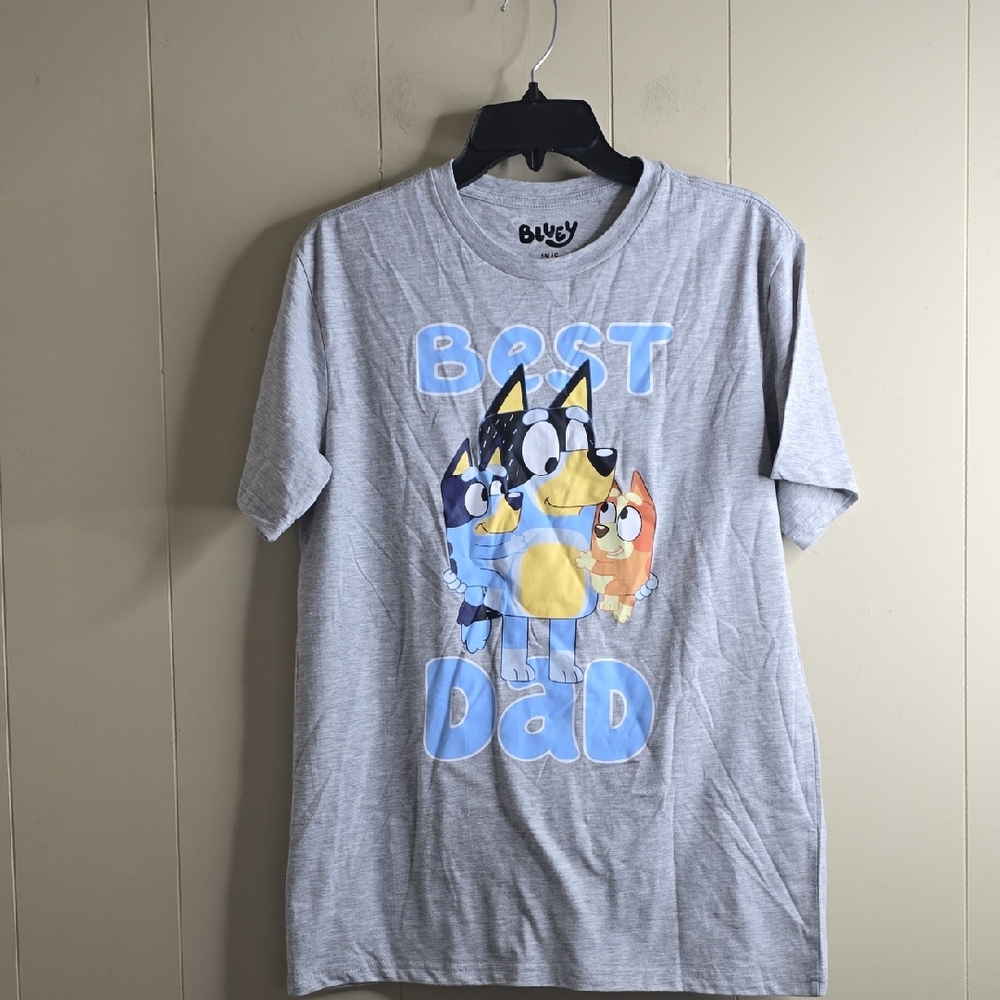 Men's Bluey Best Dad Short Sleeve  Graphic T-Shirt Small